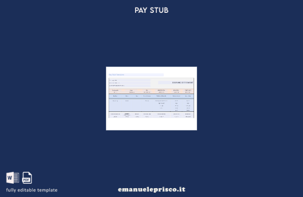 modello di dichiarazione degli utili Stub Samples INC in stile verificato